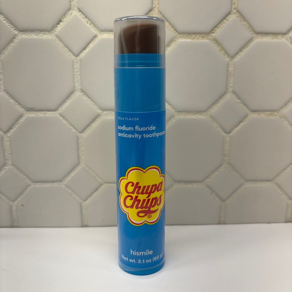 Hismile Toothpaste 2.1 oz Blue Chupa Chups Cola Flavor Anticavity Fluoride